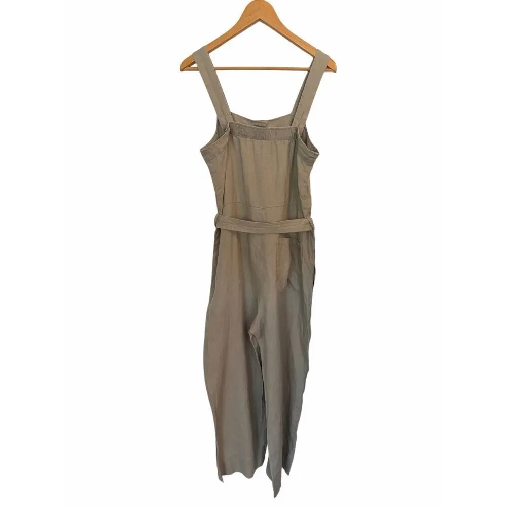 Everlane The Linen Jumpsuit in Seagrass Size 6